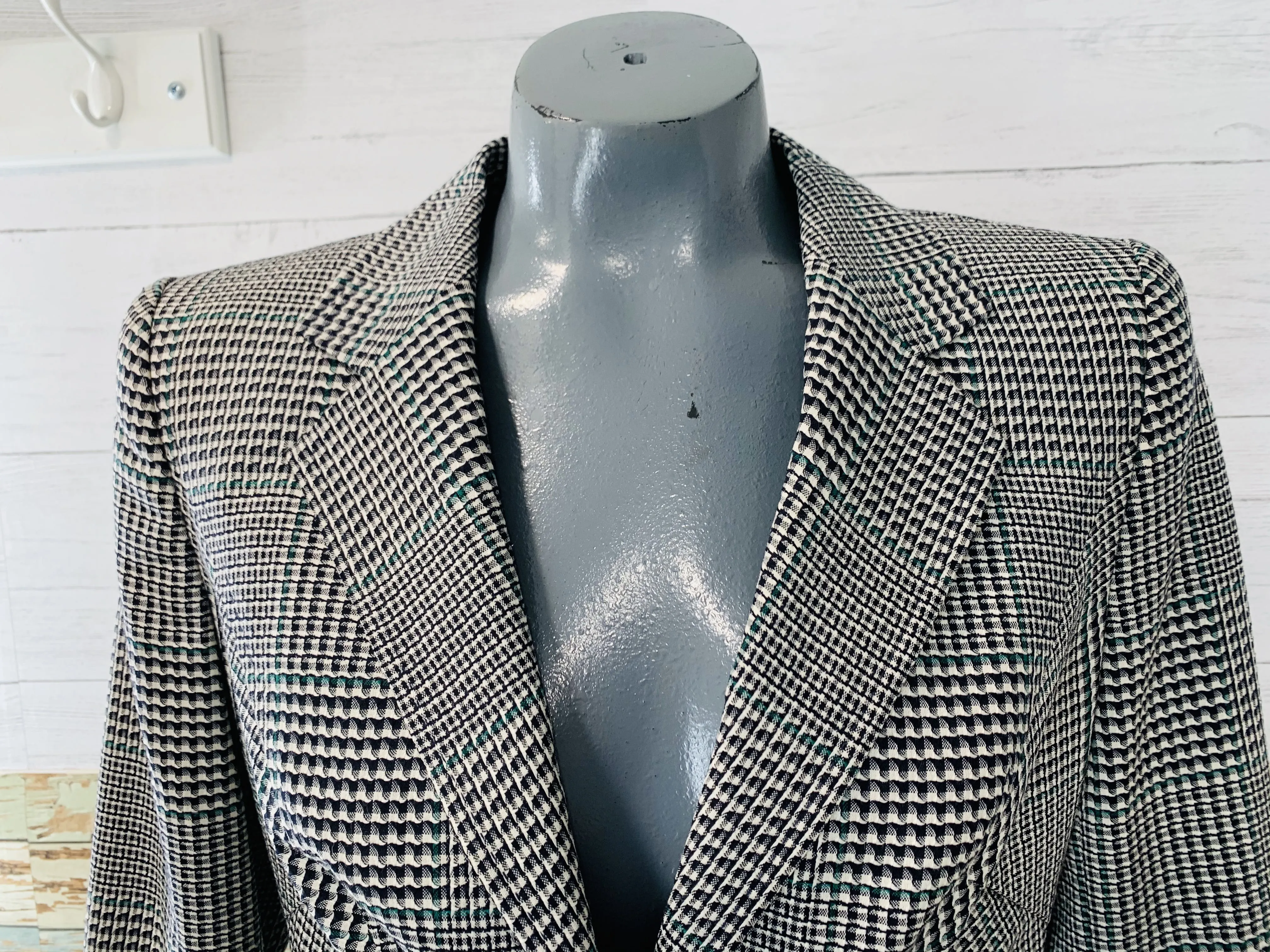 00's Plaid Blazer by Escada