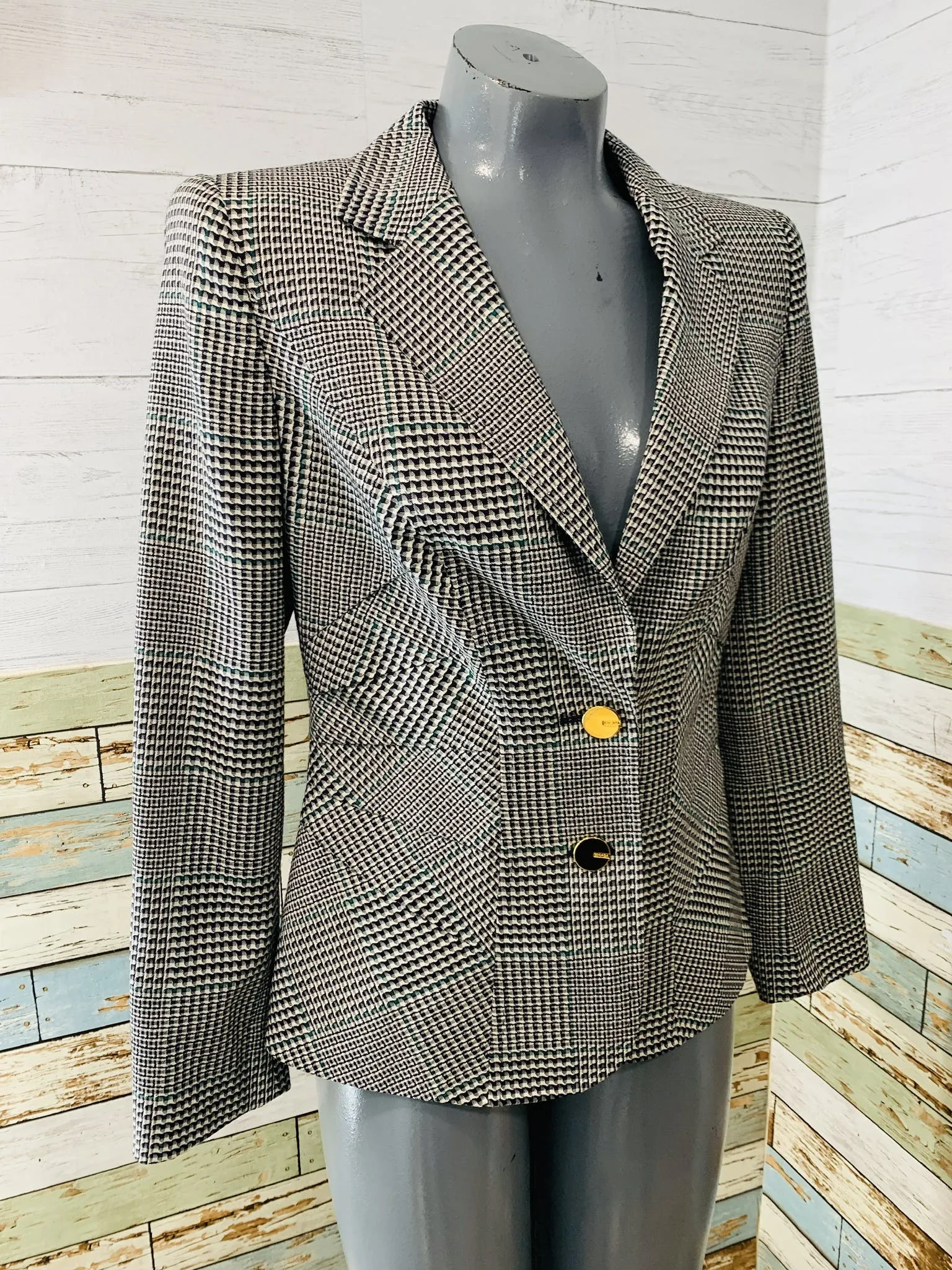 00's Plaid Blazer by Escada