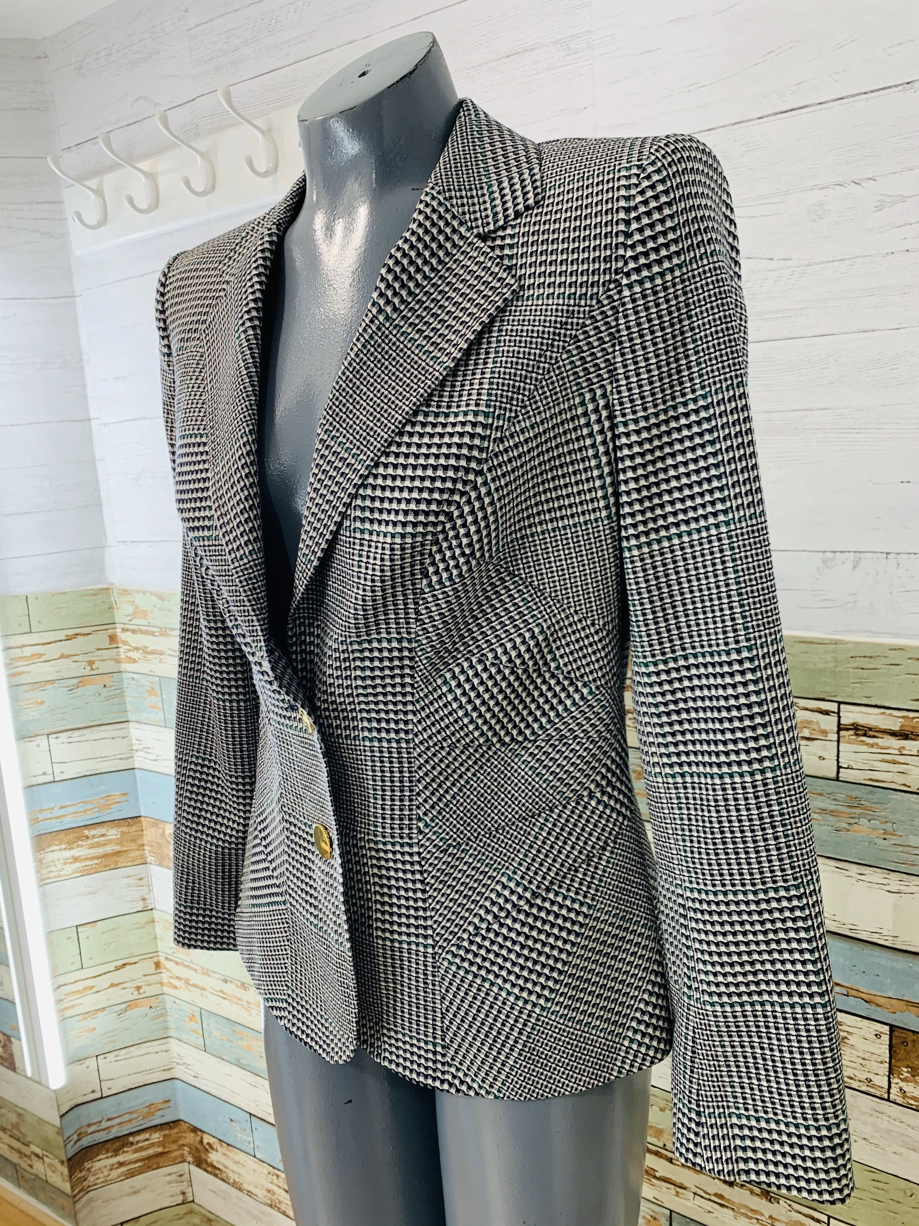 00's Plaid Blazer by Escada