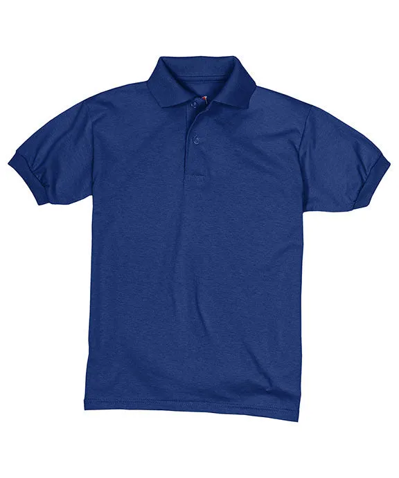 054Y - Hanes Youth 50/50 EcoSmart® Jersey Knit Polo Shirt