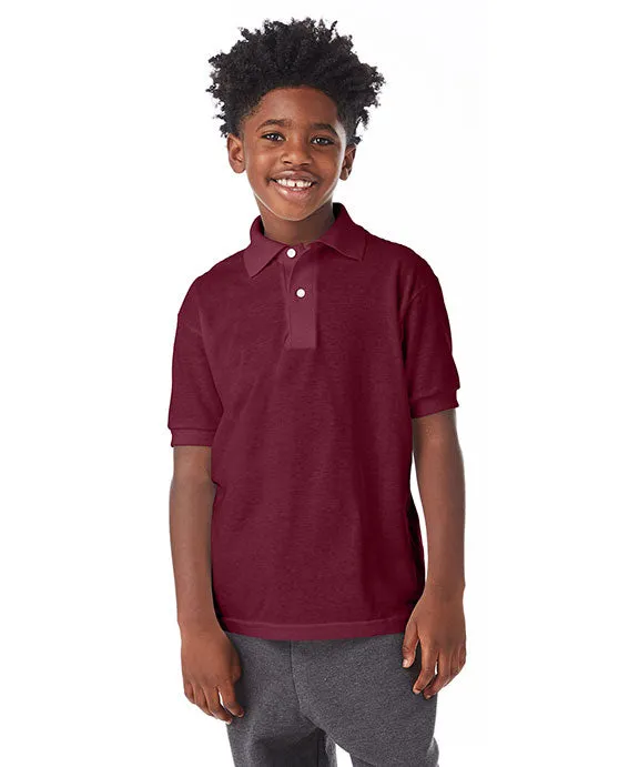 054Y - Hanes Youth 50/50 EcoSmart® Jersey Knit Polo Shirt