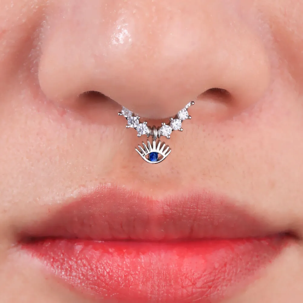 16G Eye Shape Evil Eye Septum Ring Helix Earrings