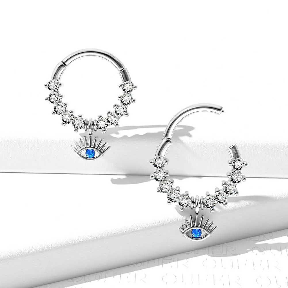 16G Eye Shape Evil Eye Septum Ring Helix Earrings