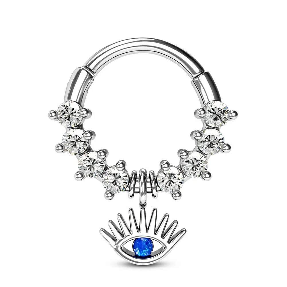 16G Eye Shape Evil Eye Septum Ring Helix Earrings
