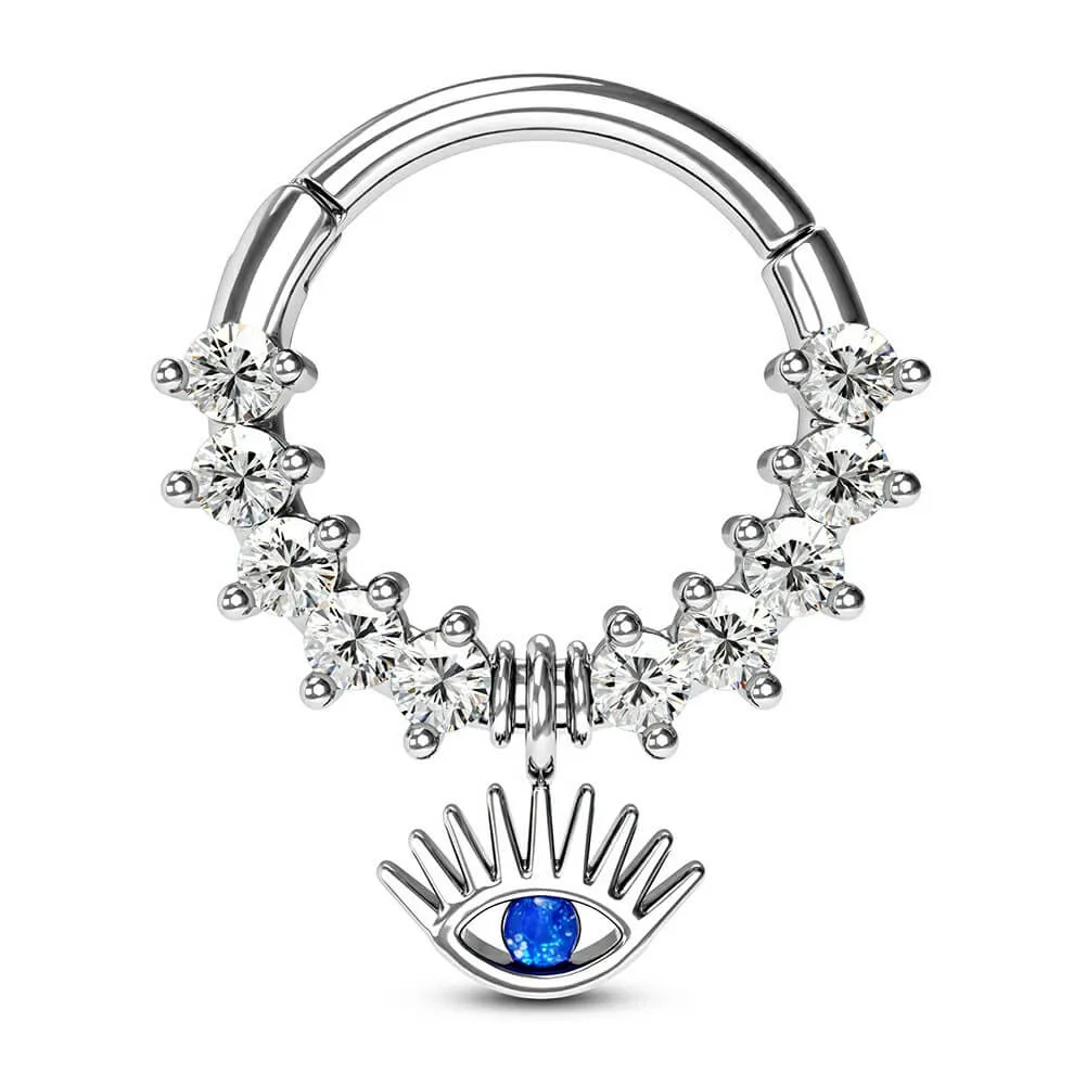 16G Eye Shape Evil Eye Septum Ring Helix Earrings