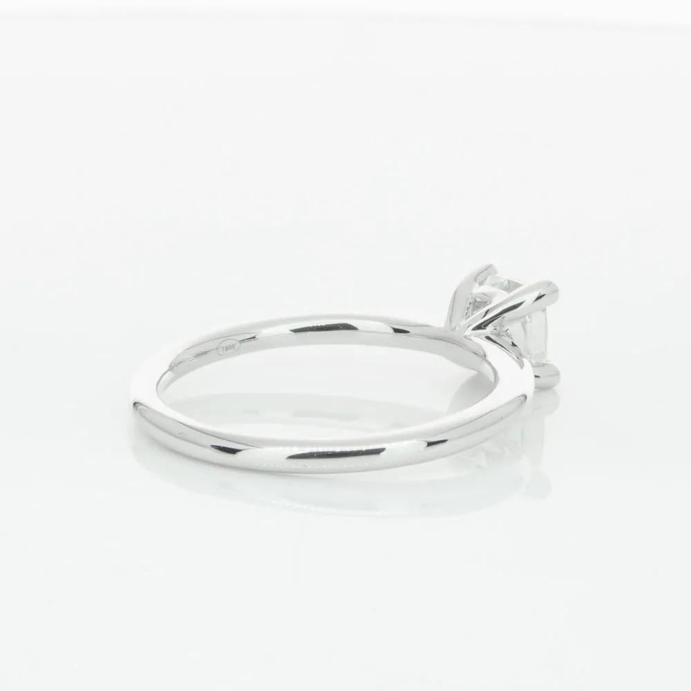 18ct White Gold 1.00ct Cushion Cut Diamond Melba Ring