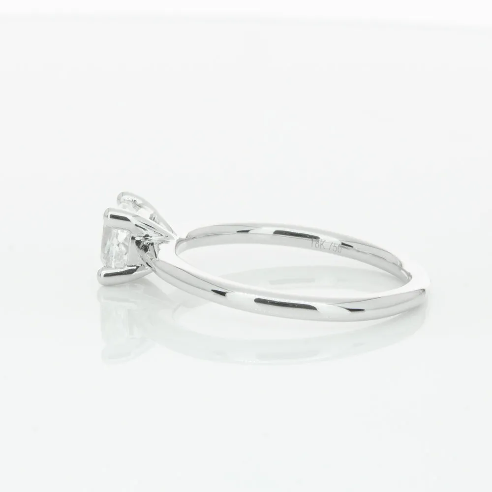 18ct White Gold 1.00ct Cushion Cut Diamond Melba Ring
