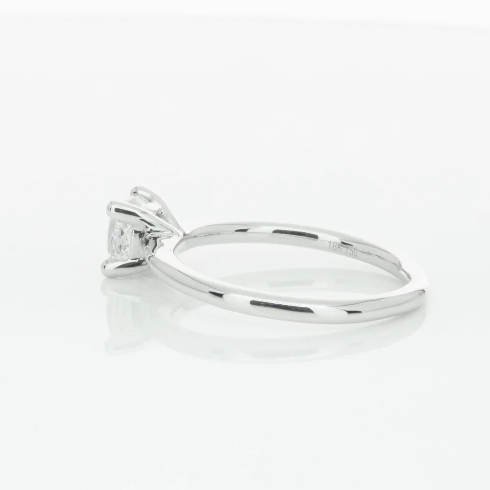 18ct White Gold 1.00ct Cushion Cut Diamond Melba Ring