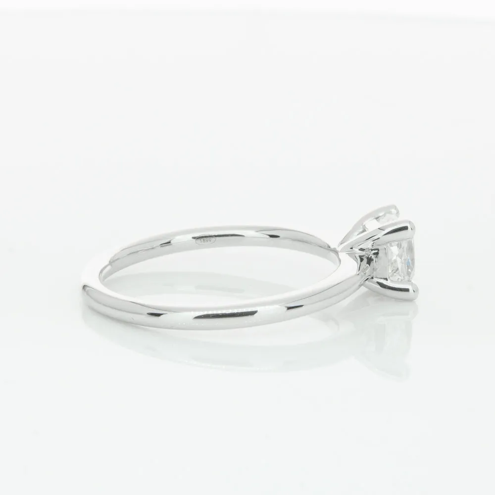 18ct White Gold 1.00ct Cushion Cut Diamond Melba Ring