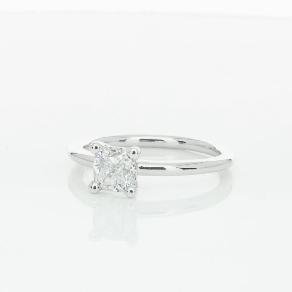 18ct White Gold 1.00ct Cushion Cut Diamond Melba Ring