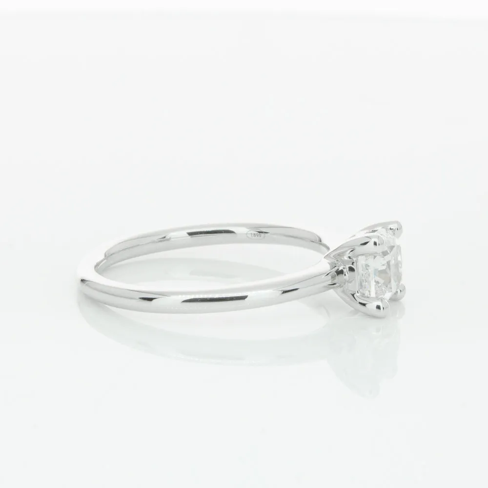 18ct White Gold 1.00ct Cushion Cut Diamond Melba Ring
