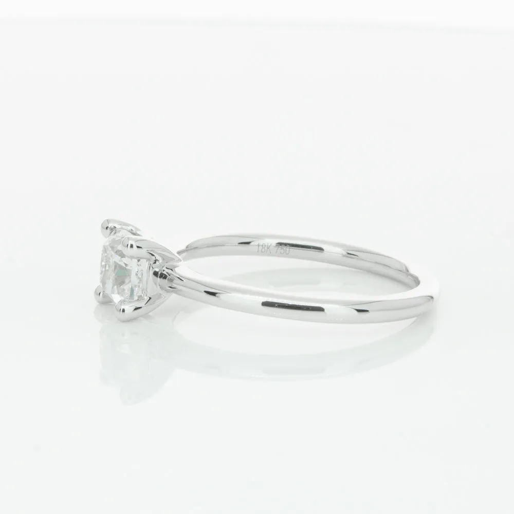 18ct White Gold 1.00ct Cushion Cut Diamond Melba Ring