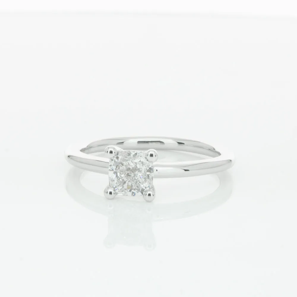 18ct White Gold 1.00ct Cushion Cut Diamond Melba Ring
