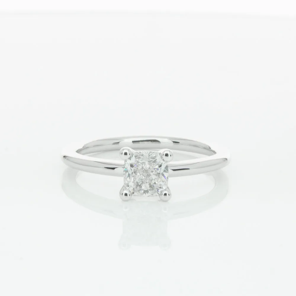 18ct White Gold 1.00ct Cushion Cut Diamond Melba Ring