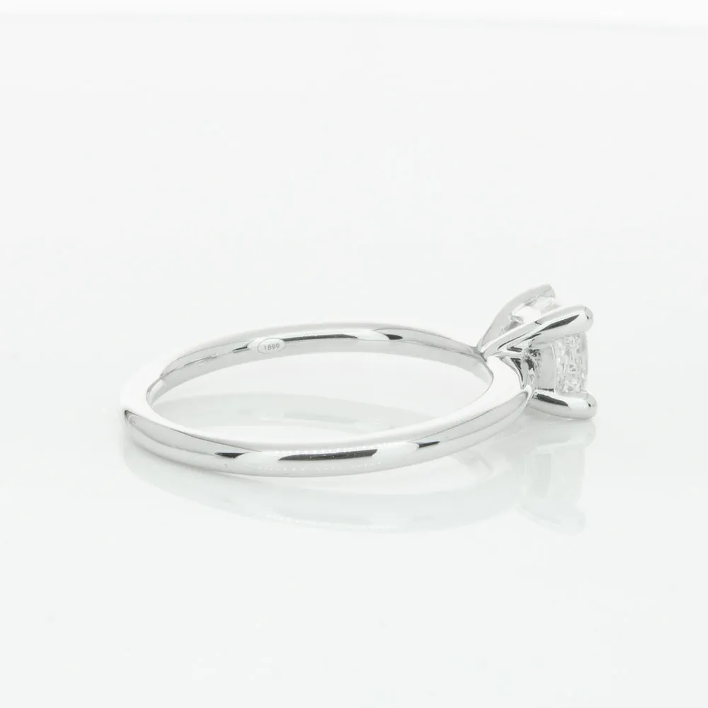 18ct White Gold 1.00ct Cushion Cut Diamond Melba Ring