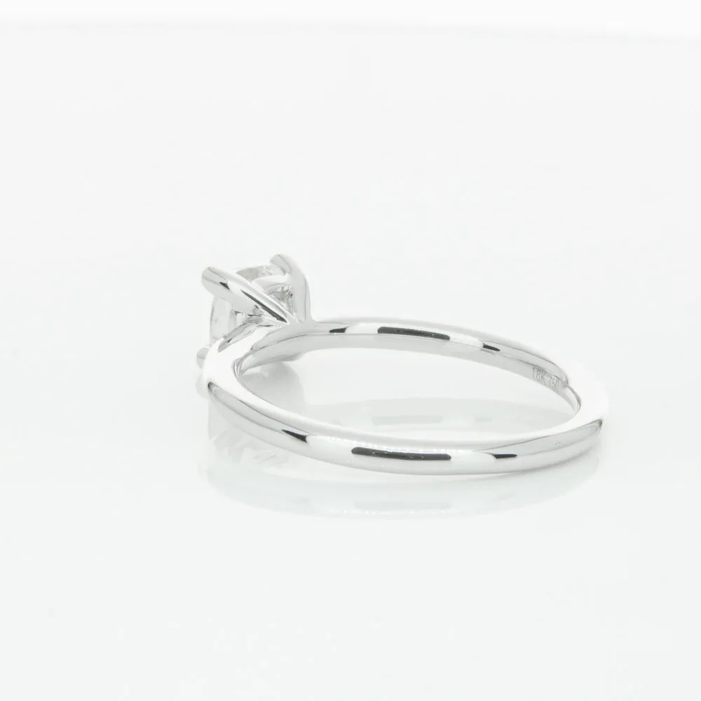 18ct White Gold 1.00ct Cushion Cut Diamond Melba Ring