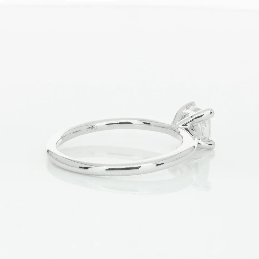 18ct White Gold 1.00ct Cushion Cut Diamond Melba Ring