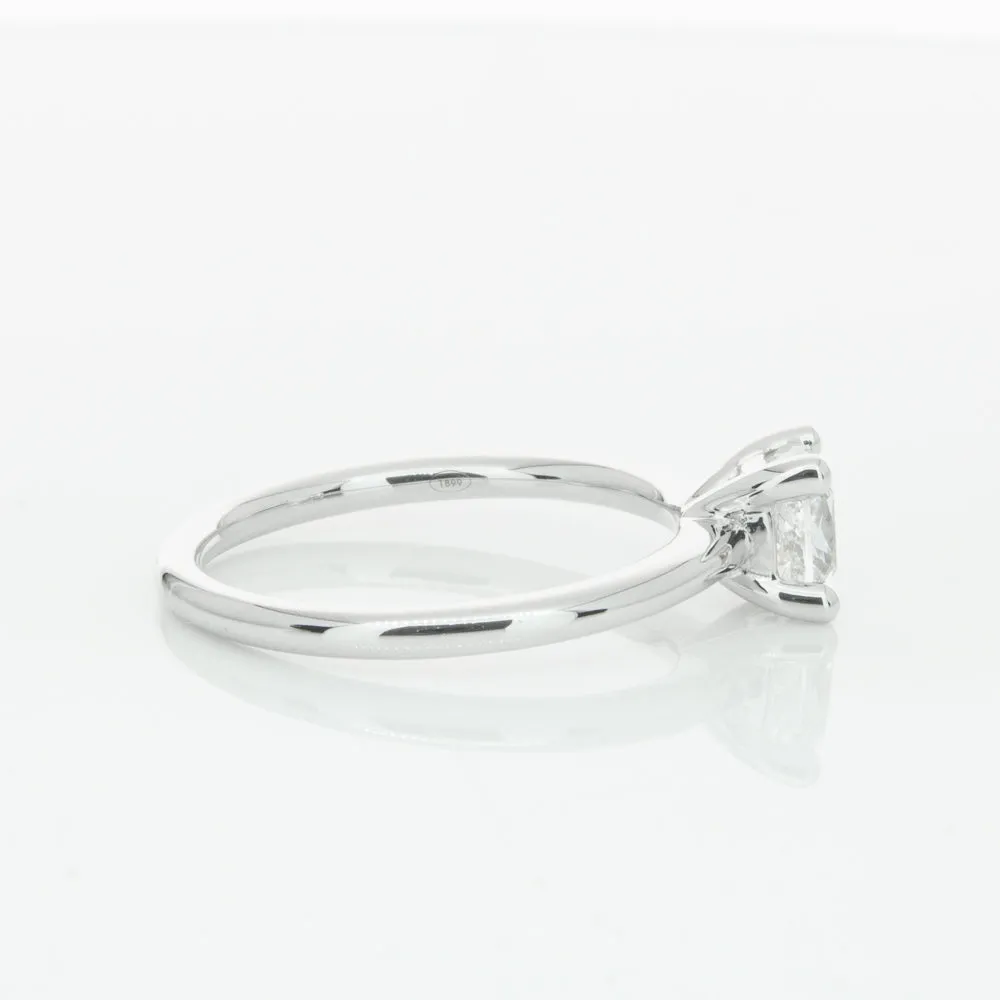 18ct White Gold 1.00ct Cushion Cut Diamond Melba Ring