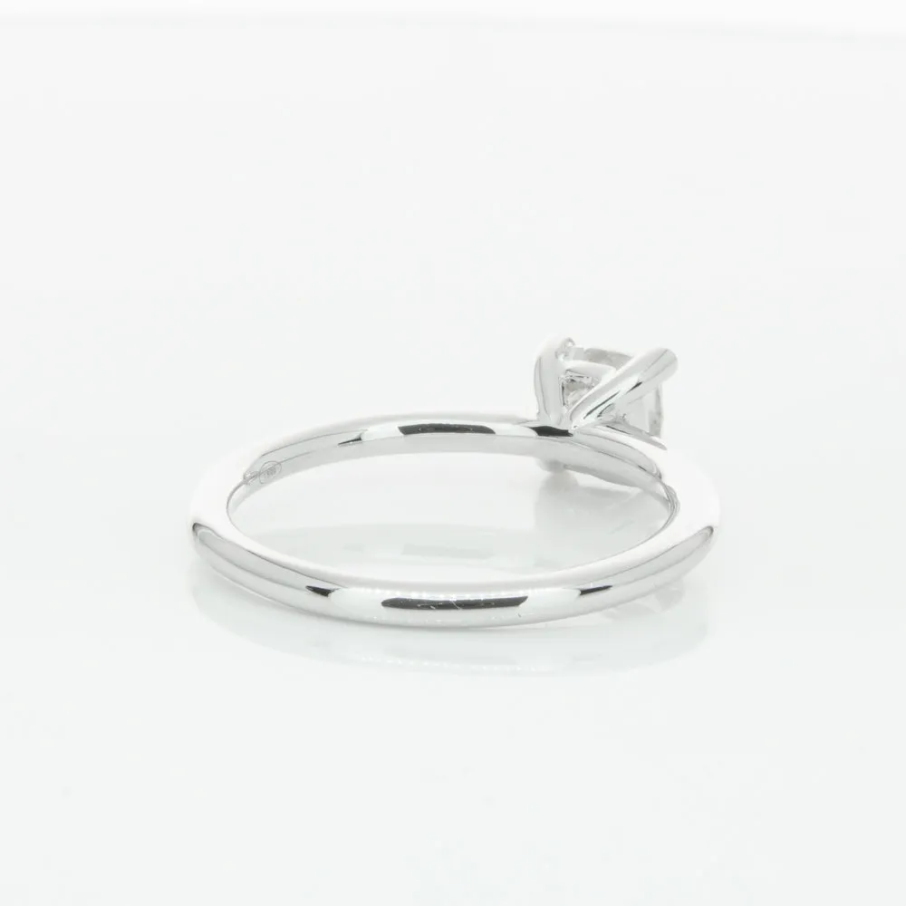 18ct White Gold 1.00ct Cushion Cut Diamond Melba Ring