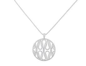 18kt White Gold Contemporary Diamond Pendant