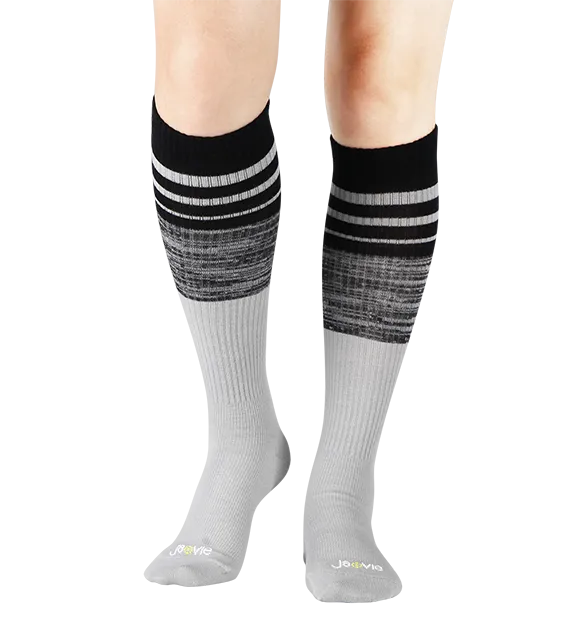 73% Rich Merino Wool Everyday Compression Socks (15-20mmHg) - Mock Rib Colorblock - 3 Pack