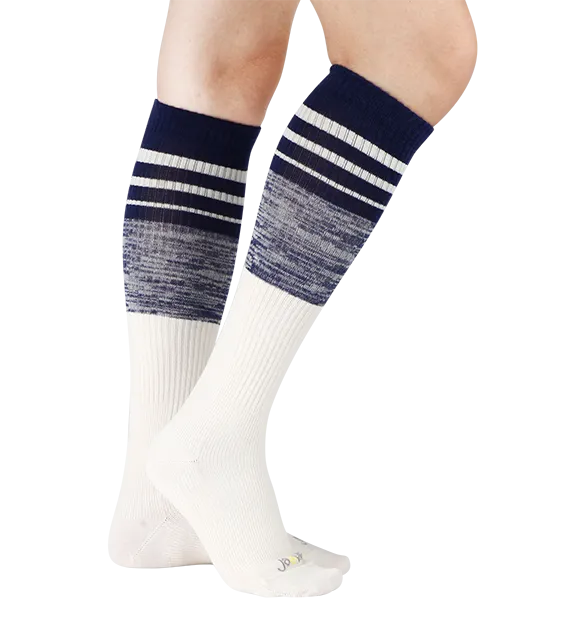 73% Rich Merino Wool Everyday Compression Socks (15-20mmHg) - Mock Rib Colorblock - 3 Pack