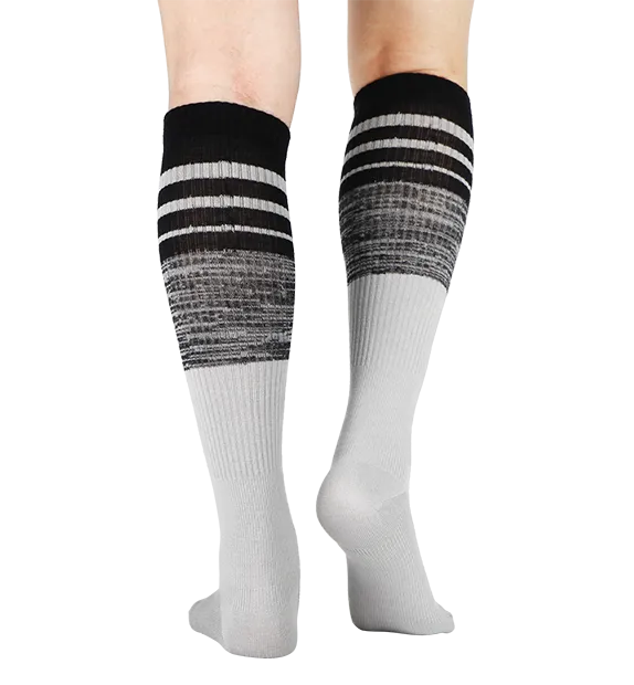 73% Rich Merino Wool Everyday Compression Socks (15-20mmHg) - Mock Rib Colorblock - 3 Pack