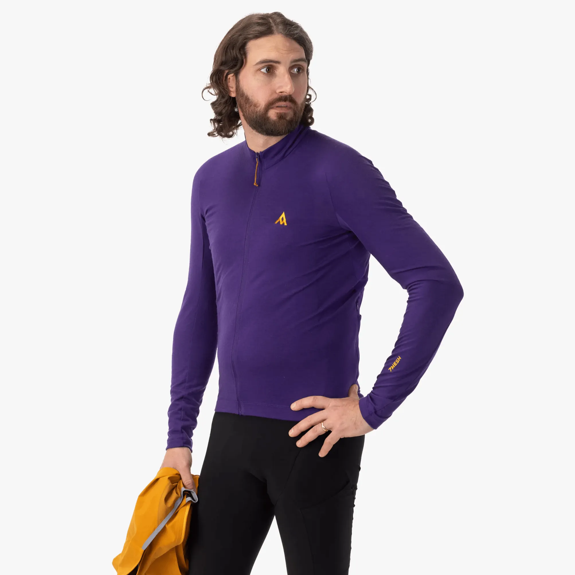 Mens 7mesh Ashlu Long-Sleeve Merino Cycling Jersey - Performance Fit