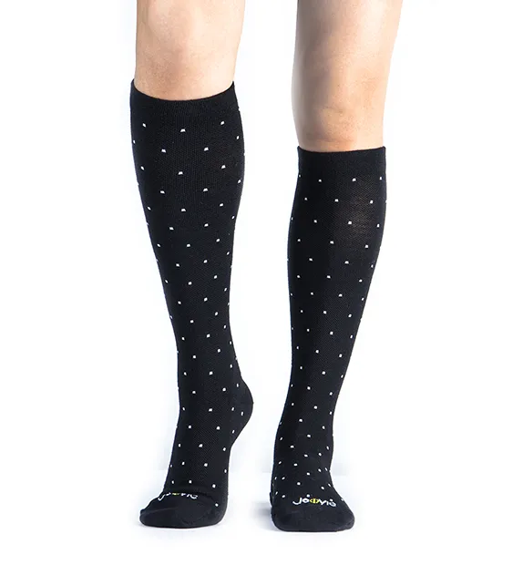 80% Rich Merino Wool Everyday Compression Socks (15-20mmHg) - Pin Dots