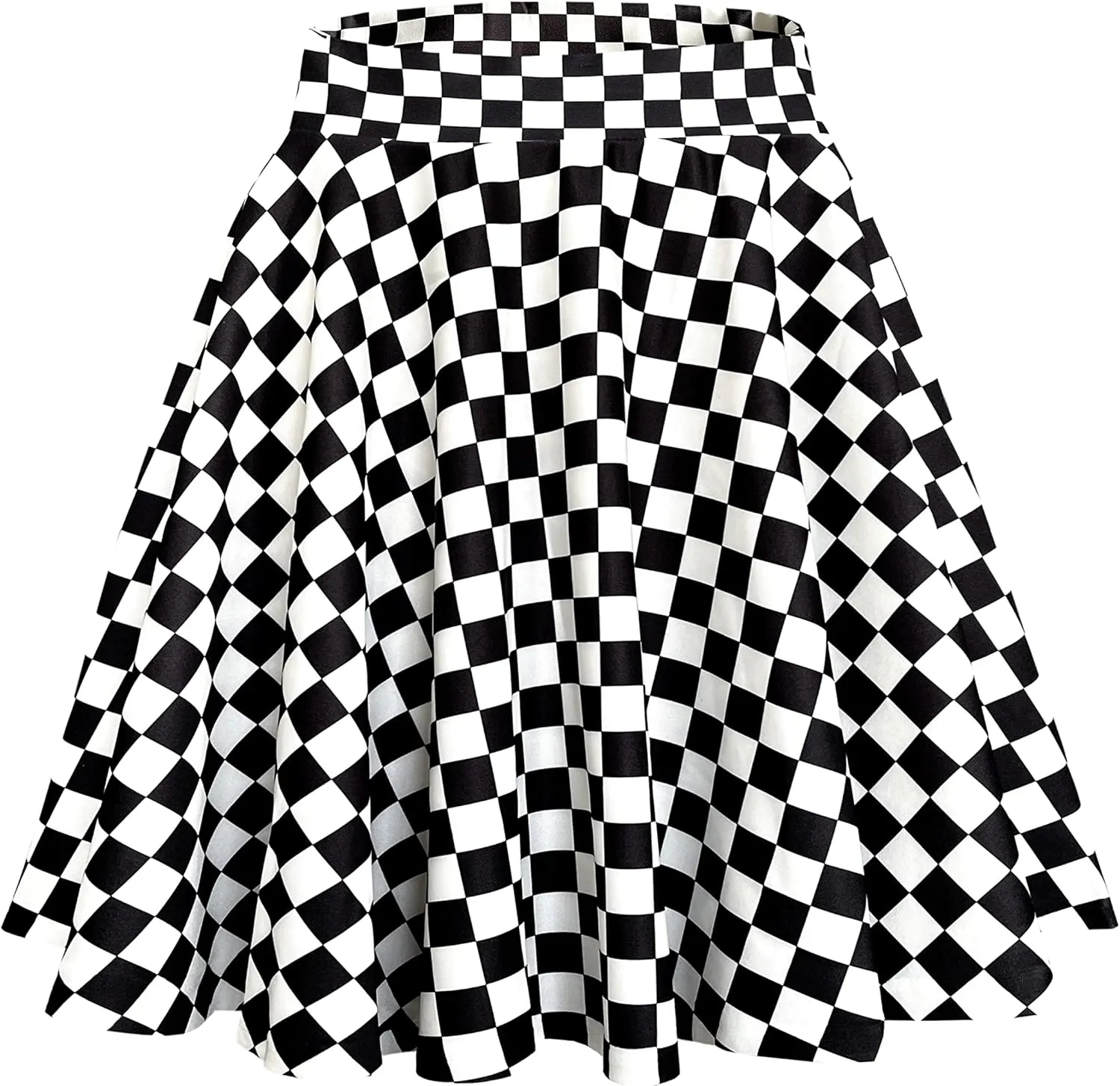 Afibi Casual Mini Stretch Waist Flared Plain Pleated Skater Skirt