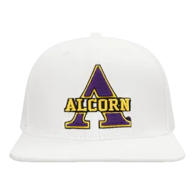 ALCORN STATE UNIVERSITY CLASSIC UNISEX WOOL SNAPBACK HAT (WHITE)