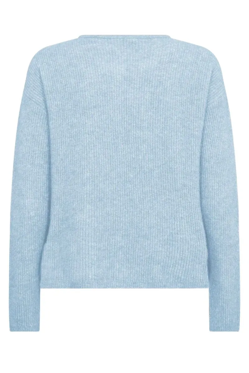 Almine Knit Cardigan | Cashmere Blue | Strik fra Mos Mosh