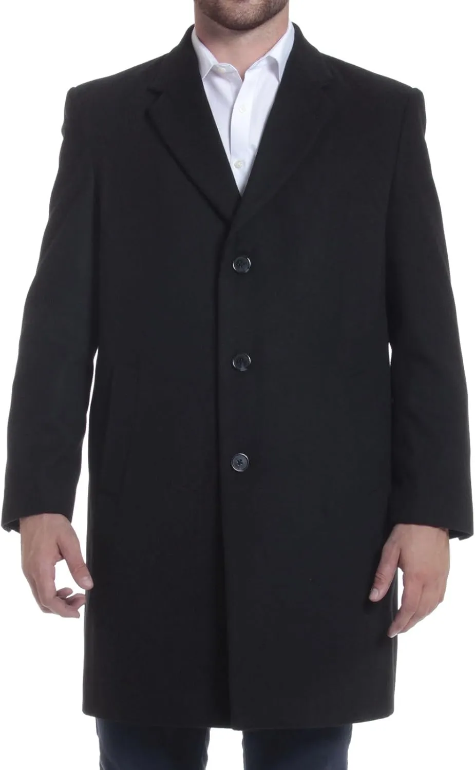 Alpine Swiss Luke Mens 3 Button Tailored Wool 37" Walker Car Coat
