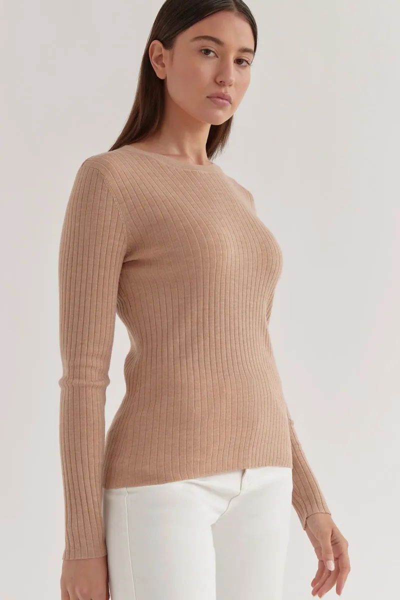 Assembly Label - Ella Long Sleeve Knit - Sand