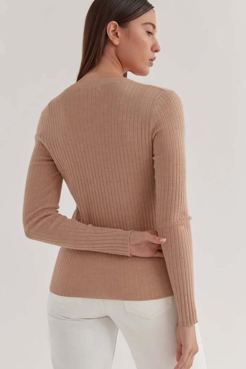 Assembly Label - Ella Long Sleeve Knit - Sand