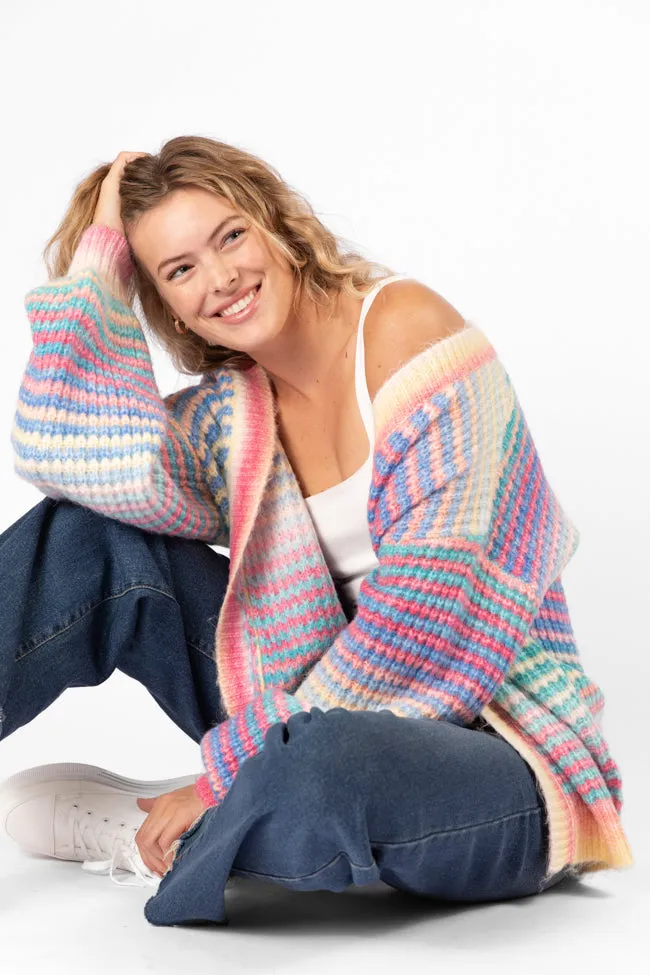 Authentic Affection Multi Striped Cardigan