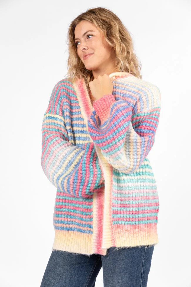 Authentic Affection Multi Striped Cardigan