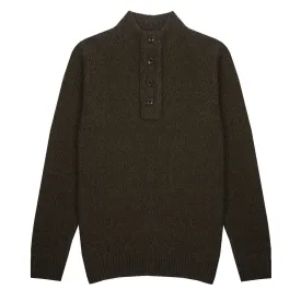 Barbour Sid Half Zip Knit Olive Marl