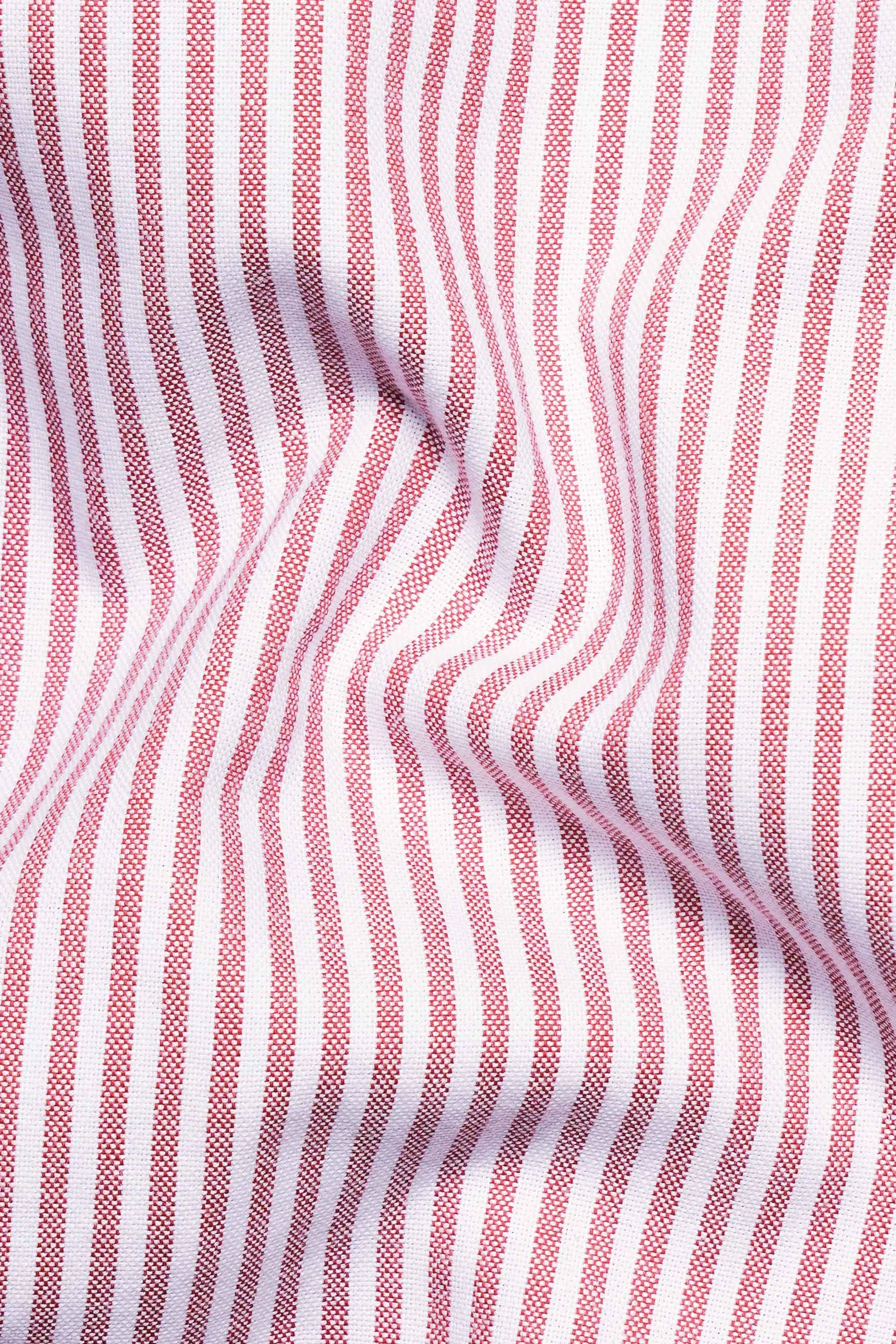 Bashful Pink and White PinStriped Royal Oxford Shirt