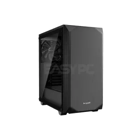 BeQuiet Pure Base 500 Tempered Glass, 2x 140mm Fans Window Black, White & Metallic Gray, Two Preinstalled Pure Wings 2 140mm fans Mid-Tower Case 4JTP