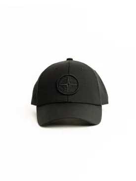 Black Wool Blend 6-Panel Cap