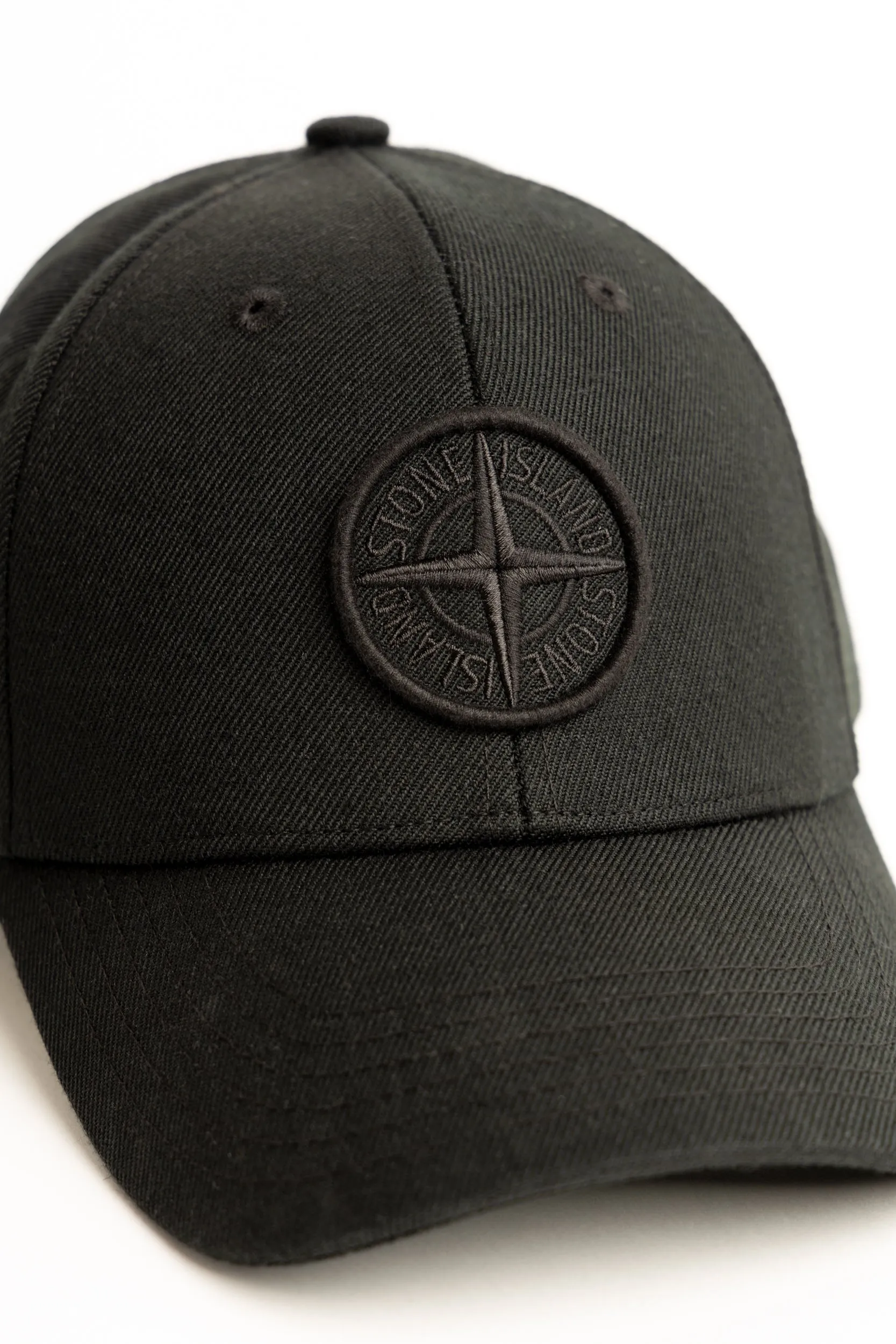 Black Wool Blend 6-Panel Cap