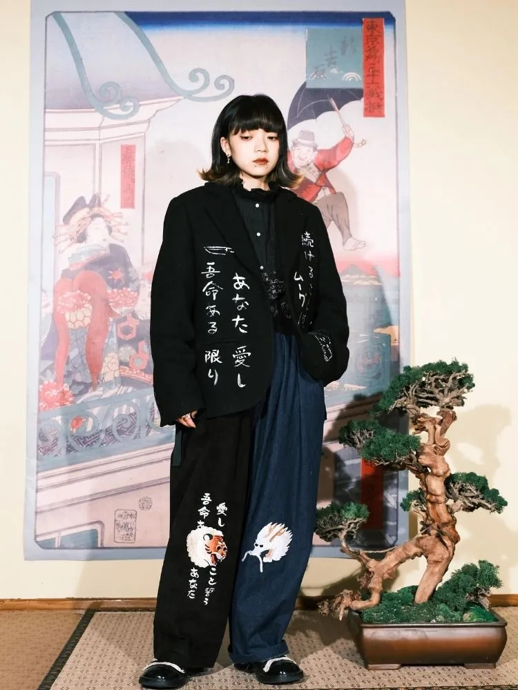 Black Wool Suit Jacket【s0000003618】