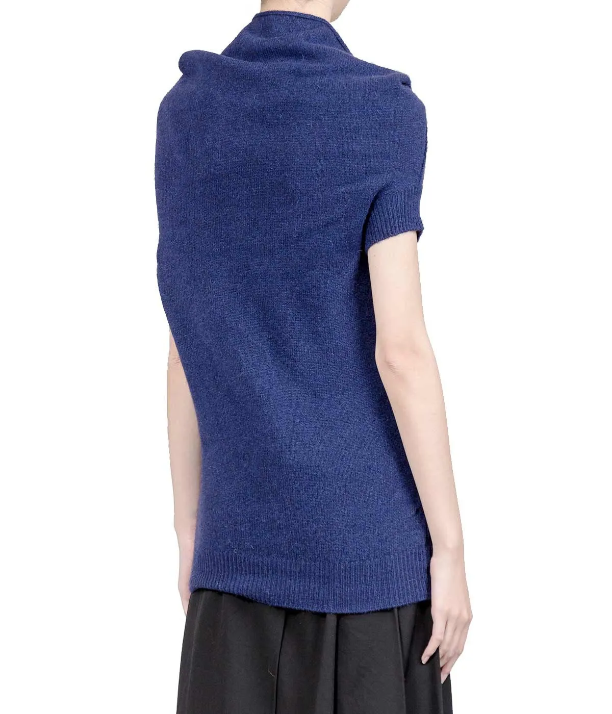 Blue Asymmetrical Pullover Sweater