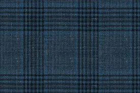 Blue Check 38% Cashmere 29% Wool 25% Silk 8% Linen (Ref-794360)