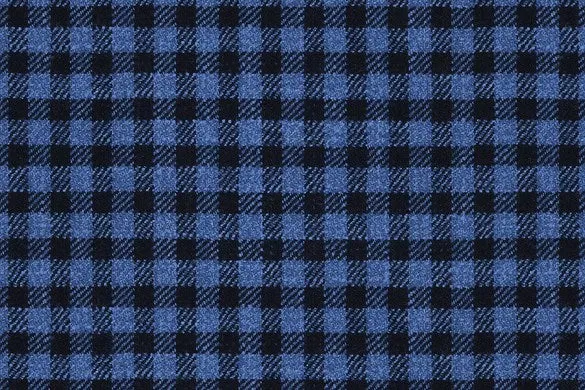 Blue Check 69% Wool 28% Bamboo 3% Linen (Ref-779415)