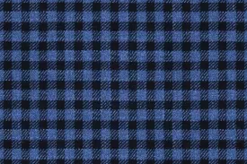 Blue Check 69% Wool 28% Bamboo 3% Linen (Ref-779415)