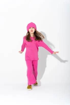 BRIGHT PINK MERINO KNIT JUMPER