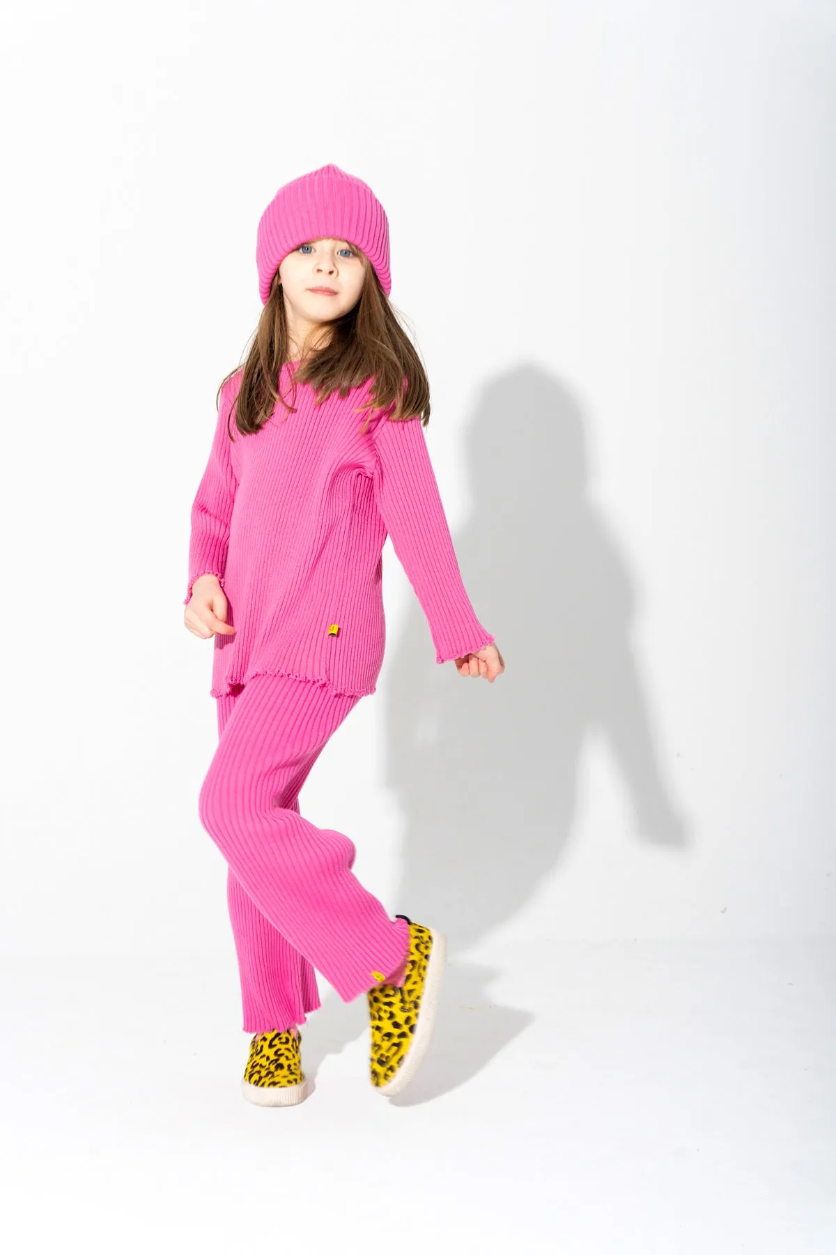 BRIGHT PINK MERINO KNIT JUMPER