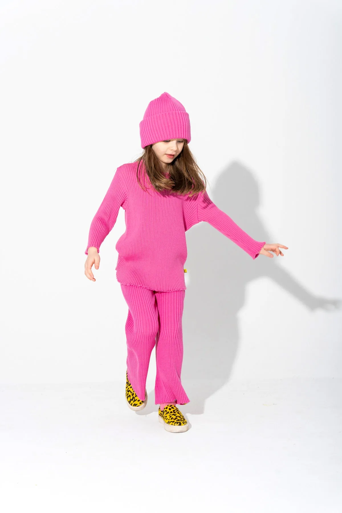 BRIGHT PINK MERINO KNIT JUMPER